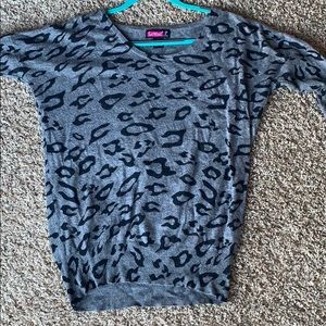 Oversized leopard print sweater
